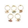 Geometric Wind Women's Ring Personalized Inlaid Rice Bead Design Star Moon Open Ring Versatile Index Finger Ring