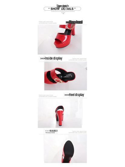 2018 Summer Korean Style Women's Chunky Heel Platform Sandals & Slippers