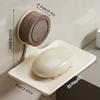 Powerful Adhesive Soap Dish with Suction Cup,Soap Drainage Holder Ideal for Home Bathroom Sink Wall-Mounted Soap Storage Rack