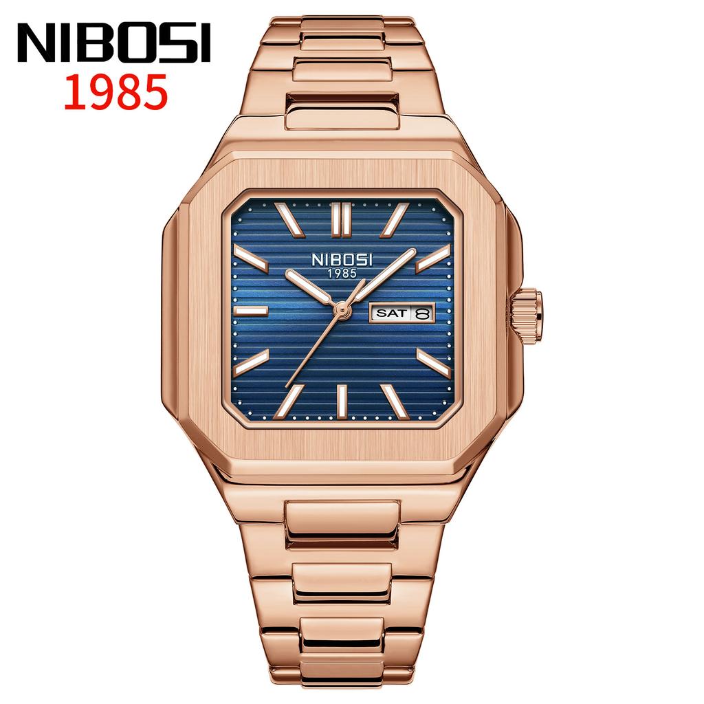 Square Watch Waterproof Fashion Men'S Watch Double Calendar Watch Men'S Quartz Watch