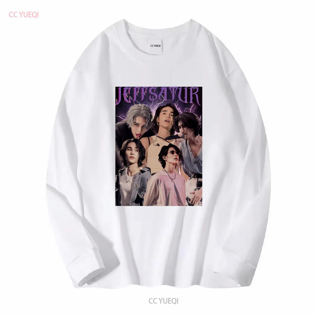 NWT Thai Singer Actor Jeff Satur Artist T Shirt long or short sleeves vintage Washed graphic homme streetwear Versatile Stylish