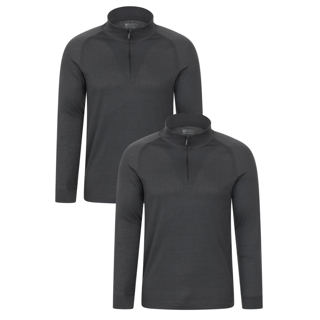 Mountain Warehouse Mens Talus Base Layer Top (Pack of 2)
