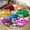 M&M's Custom Name Round Area Rug,Carpet Rug for Living Room Bedroom Sofa Playroom Decor,Non-slip Floor Mat
