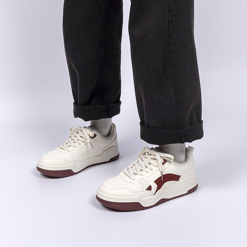 Global Popular Design Board Shoes ZHQ5702 Spring Trend Platform Shoes Men's Mesh Breathable White Shoes