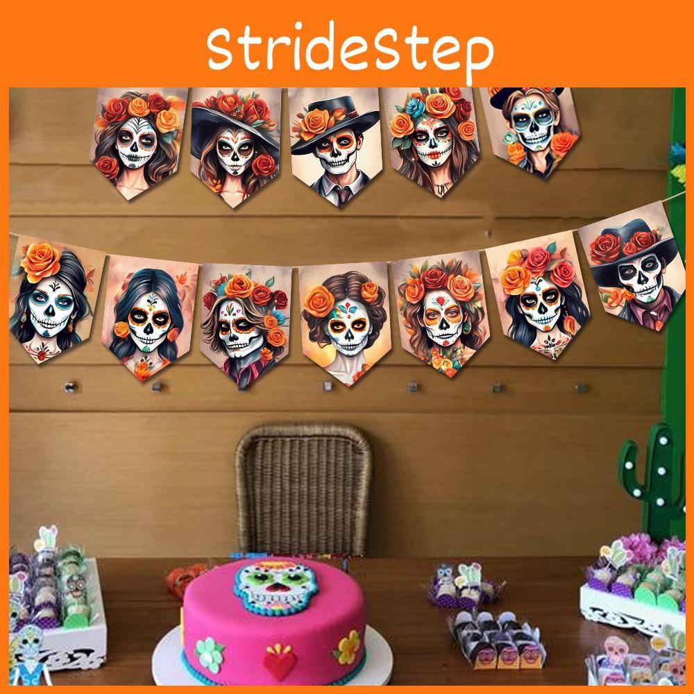 De Muertos Día Skeleton Banners For Venue Decoration Paper Party Supplies Props