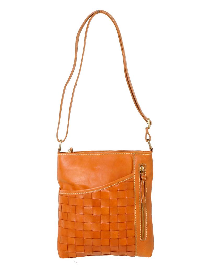 ZUCCHERO Women's Small Shoulder Bag, Crossbody, Genuine Leather, Zucchero 49799, Brown