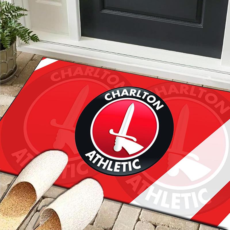 1PC rug Charlton FC Crest Carpet, Chair Rug,Area Rug for Office Bedroom living rooms bedroom, Doormat decor Christmas fan gifts