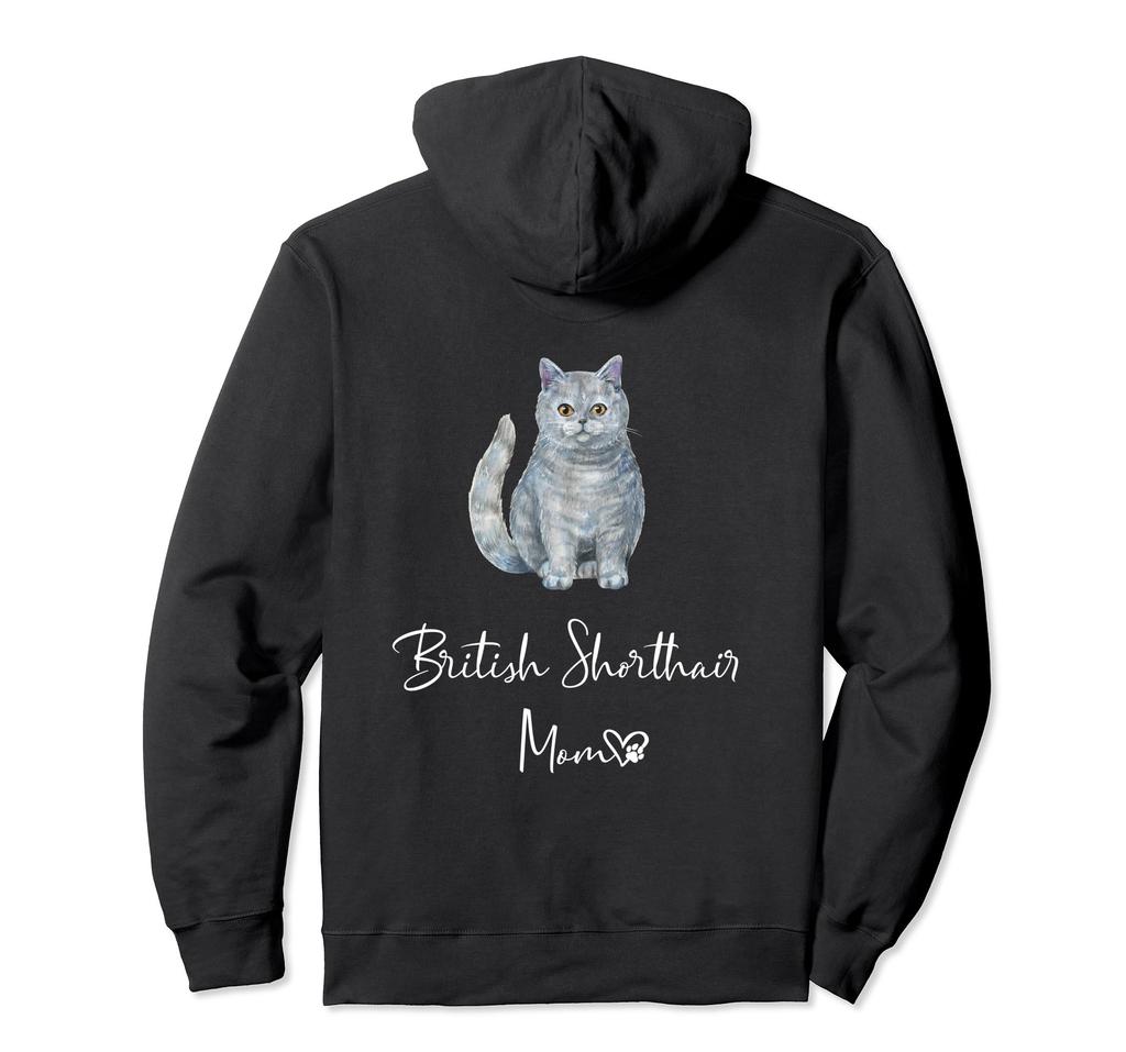 British Shorthair Mom Cute Cat Mother Kitten Girl Gift BRITISH SHORTHAIR MOM Hoodie