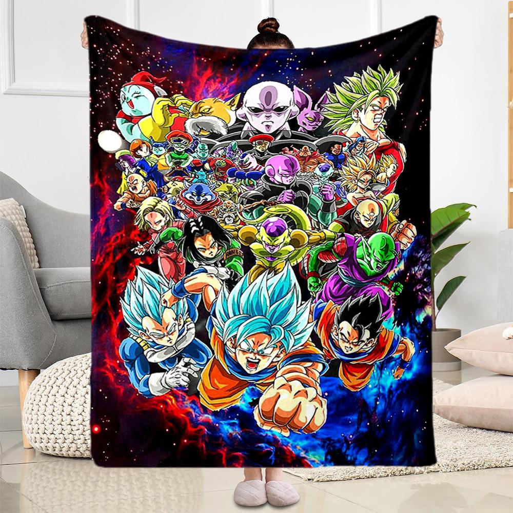 Dragon Ball Characters Blankets Are Suitable for Living Rooms,making Them an Ideal Choice for Outdoor Travel and Gifts.