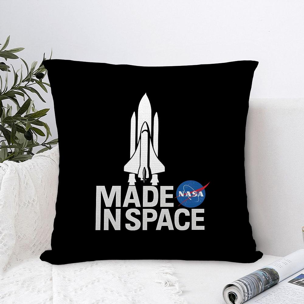 N-NASA S-space Pillow Case Plush Fabric Soft Pillowcase Double Sided Print Sofa Cushion Cover Throw Pillow Cover