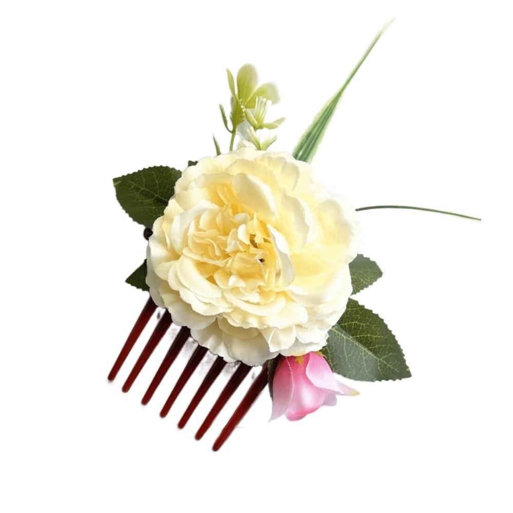 Side Clip Flower Hair Comb Bohemian Wedding Bride Accessories Water Splashing Festival