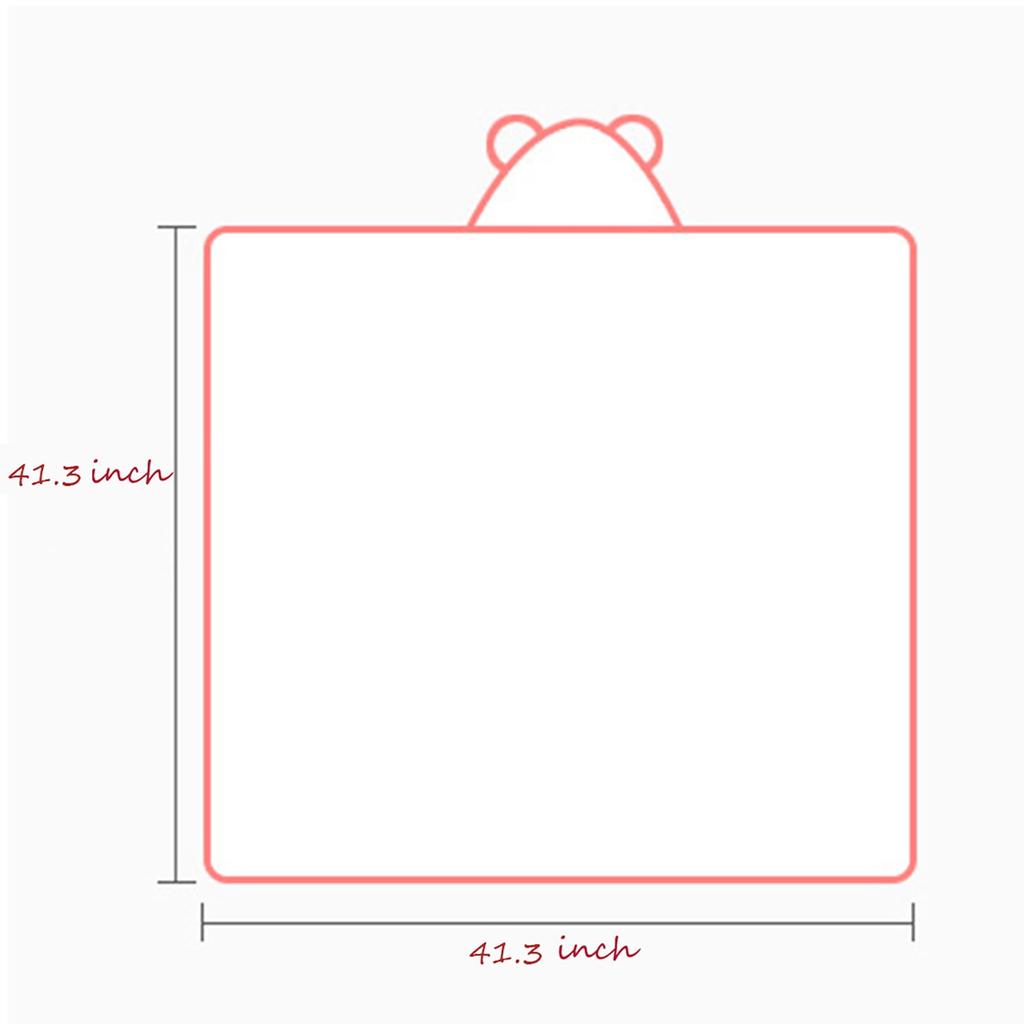 Baby Bath Towel with Animal Hood - Soft Cartoon Coral Hooded Cloak for Kids