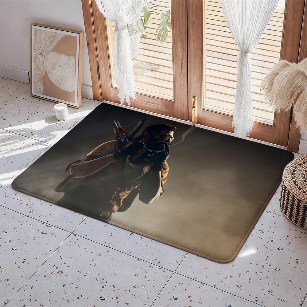 Game G Counter Strike Floor Mat Eco Flannel Doormat Non Slip Odorless Indoor Floor Rug Soft Short Plush Home Mat