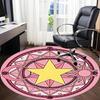 Card Captor Sakura Office Round Area Rug,  Under Office Chairs Bedroom Living Room Home Decor a0908189