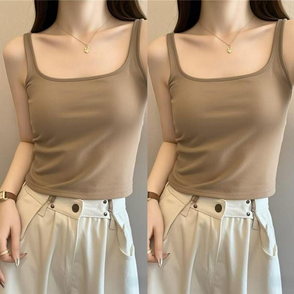 95% Cotton Plus Size Women's Camisole Vest - Slimming Bodycon Sleeveless Top for Spring/Summer