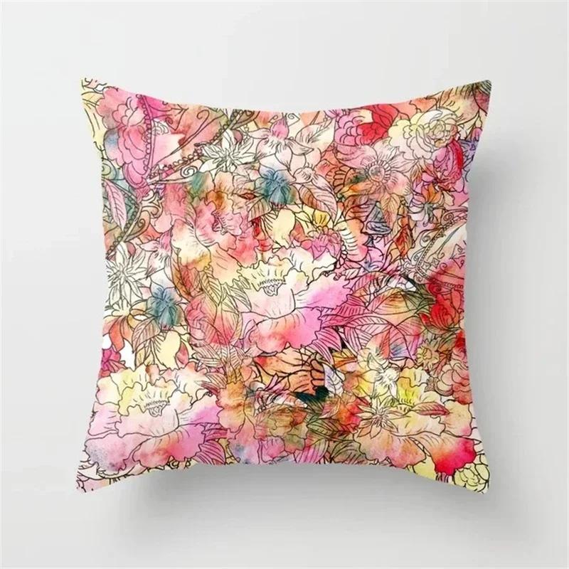 Pink Tropic Pineapple Throw Pillow Covers Geometric Nordic Glitter Polyester Pillow Case Sofa Home Decor Cushion Covers 45X45Cm