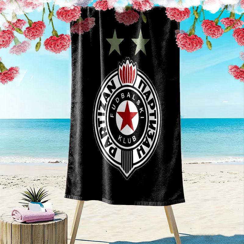Partizan Poster Druck Strandtuch, Großes Weiches Schnelltrocknendes Handtuch für Strand Camping Schwimmen