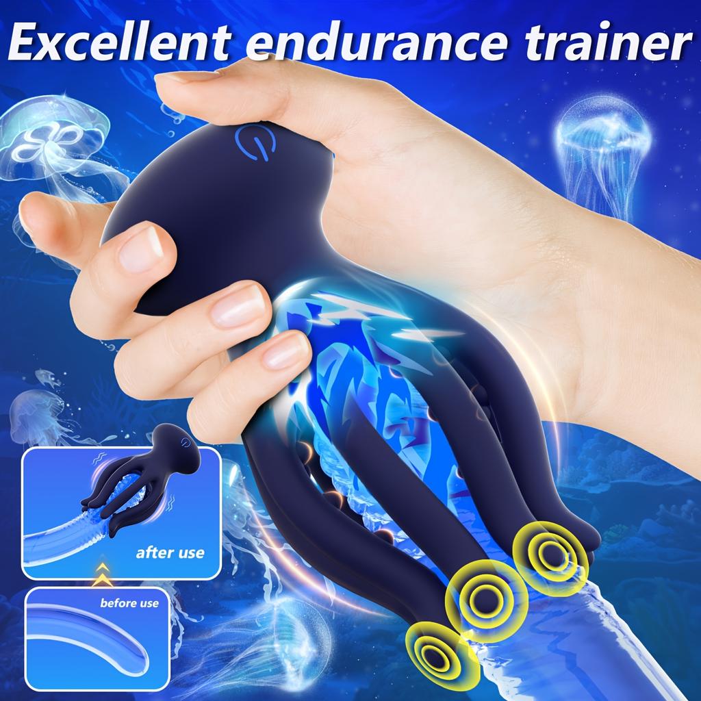 USB Rechargeable Male Masturbator with 10 Vibration Modes Penis Exerciser Long-lasting Couple Sex Toy Glans Training Massage Adult Toy