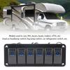 6 Gang Rocker   Panel LED Backlit On Off   Waterproof Circuit   for Car RV Bus Marine Boat ATV UTV