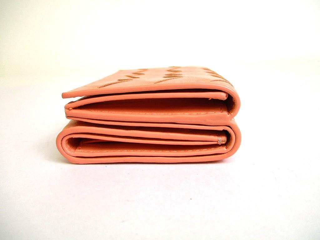 Authentic BOTTEGA VENETA Light Pink Leather Trifold Wallet Compact Wallet #b116  Open Box