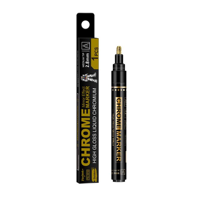 2,8 mm Galvanik-Lackmarker Spiegeleffekt Wasserdichter Pinsel Metallmarker Für Graffiti Schreibwaren Kunstbedarf