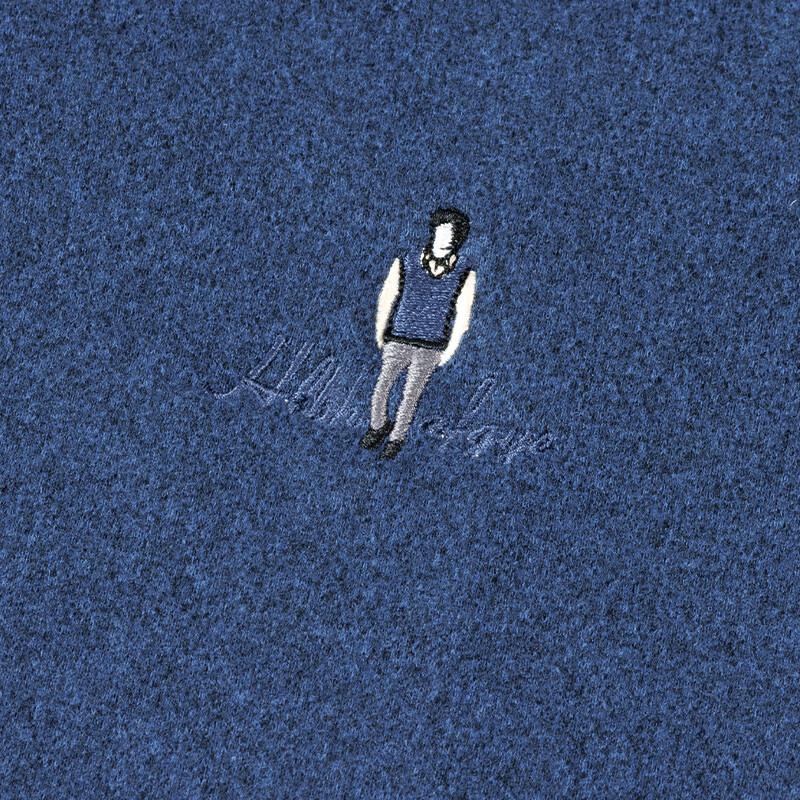 ROMON Men's Fleece-Lined Shirt Collar Knit Sweater