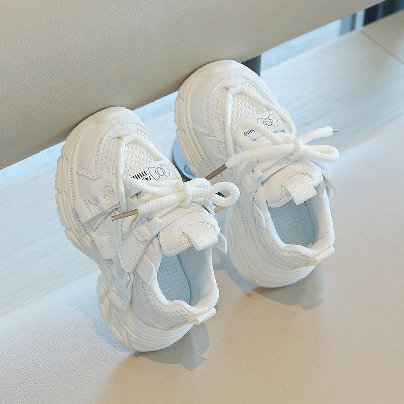 Girls Mesh Breathable Chunky Sneakers Lightweight Sweet Casual Shoes For Kindergarten Spring Autumn Outdoor Running Trainers