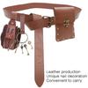 Medieval Leather Waist Pack for Women Men, Leather Rivet Waist Pouches Medieval Waist Coin Bag for Cosplay Party