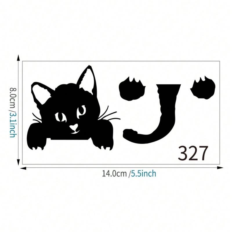 

1 шт. настенных наклеек с черным котом, забавные и милые наклейки на стену с выключателем кота, художественные наклейки для украшения дома, декор на Хэллоуин