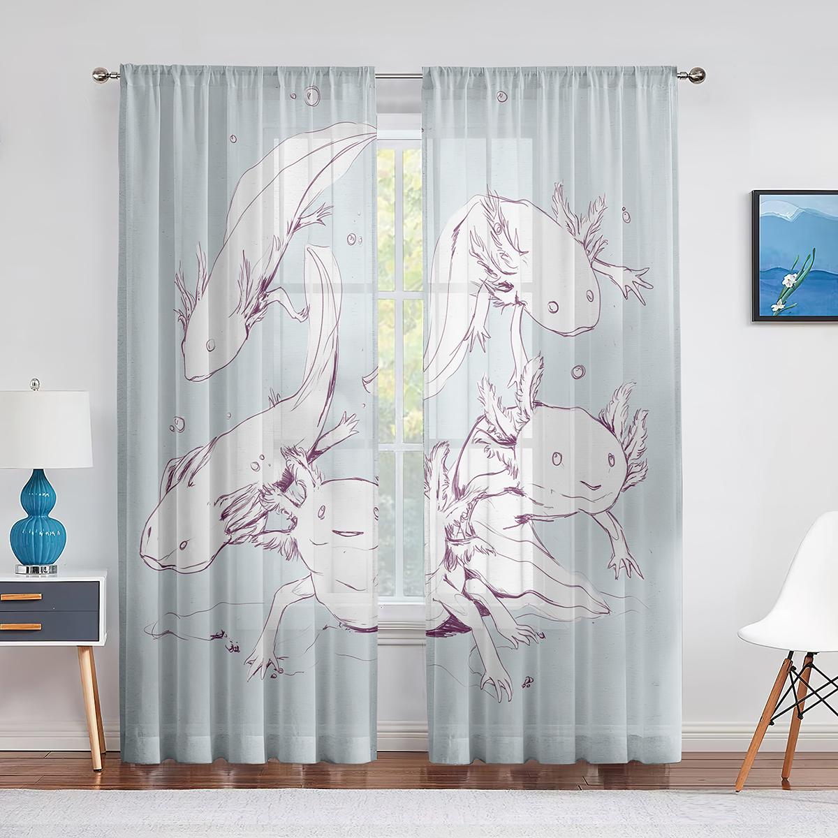 Мультяшный акварельный аксолотль в шляпе — фото 14