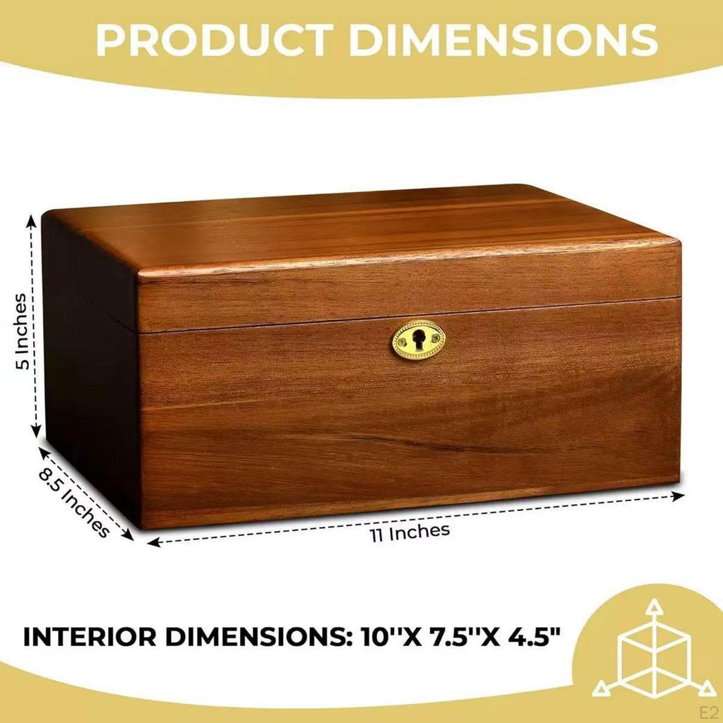 Vintage Decorative Box Handmade Wooden Gift Chest Keepsake for Keepsakes Indoor Outdoor