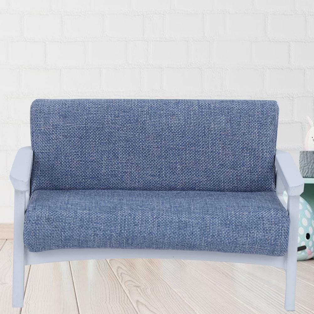 1:12    Ature   Toy Furniture Model Japanese Wooden Armchair Fabric Sofa