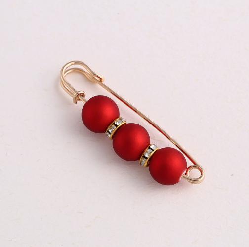 

Decorative Safety Pin Waistband Clip Adjustable Clothing Fastener Skirt Waist Tightening Pin with Beaded Design for Garment Adjustment One Size красный