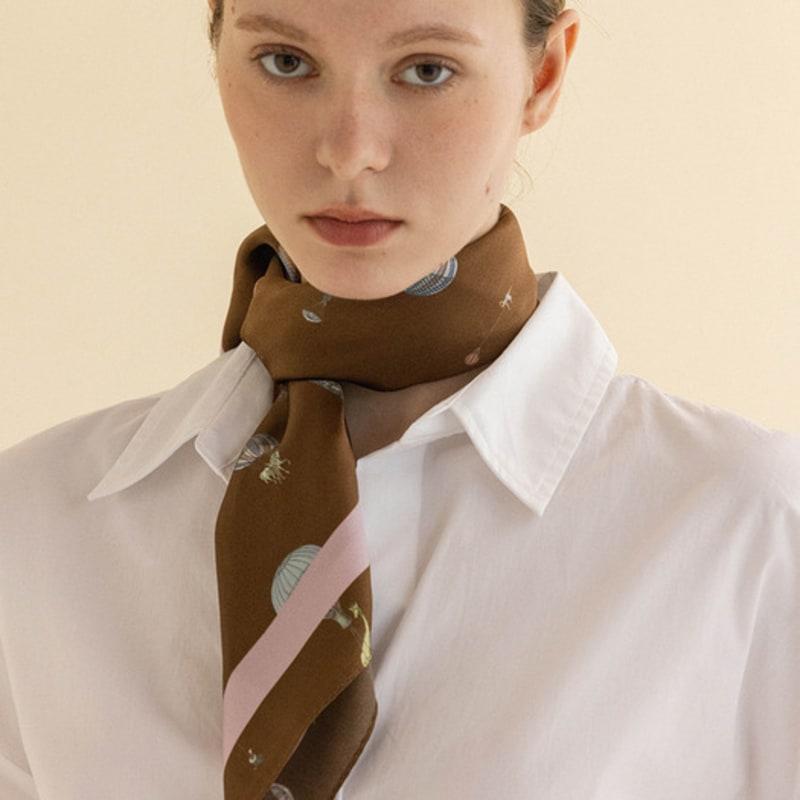 2DREAMERS Cocoa Dream Veil Silk Scarf