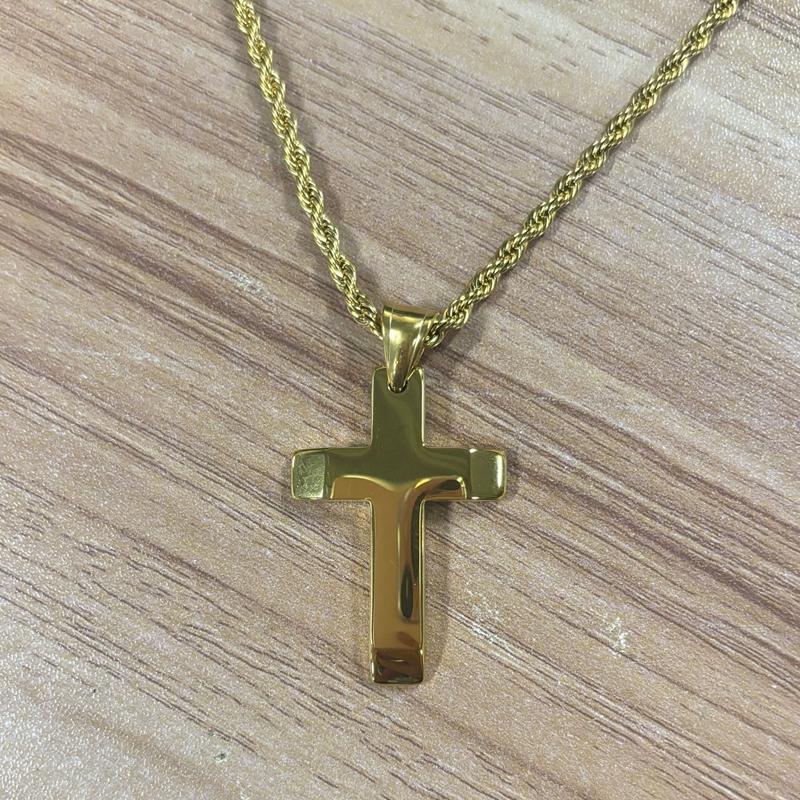 Kalen New Link Chain Homme Cross Choker Stainless Steel 36*25mm Pendant Necklaces For Men Party Jewelry Collares Kolye