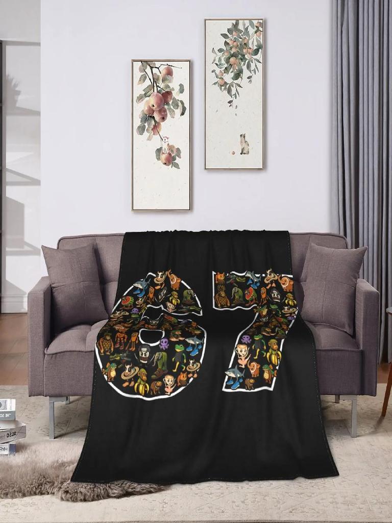 Italian Brainrot Meme Funny  Plush Blanket for Kids Flannel Throw on Couch Bed Soft Warm Design Quality Bedspread Gift