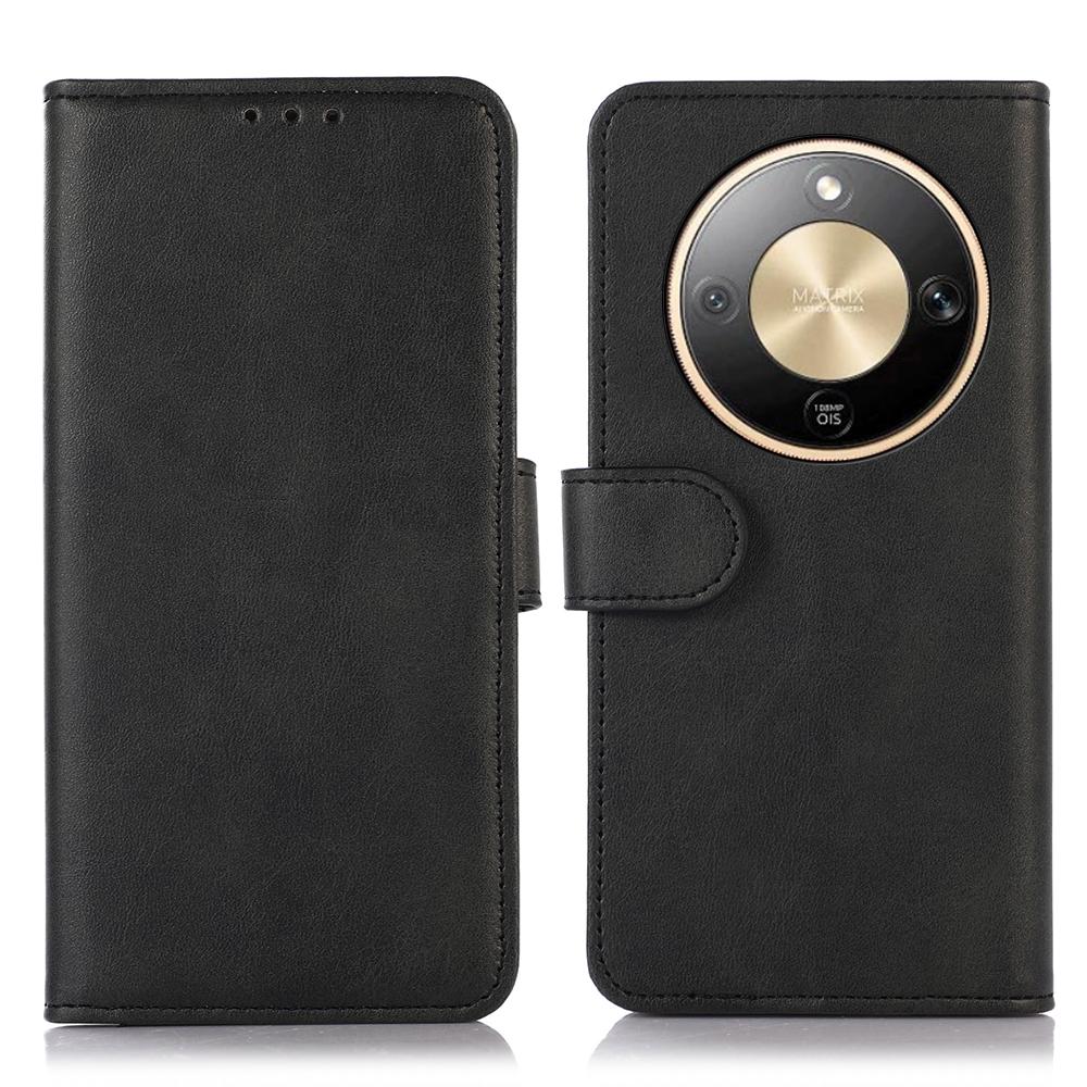 Kožené pouzdro pro Honor Magic8 Lite 5G/X70 5G/X9d 5G Peněženka s texturou hovězí kůže Kryt na telefon se stojánkem