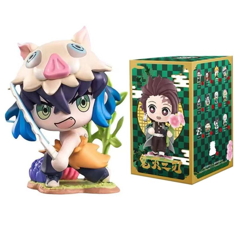 2026 Tanjiro Kamado Nezuko Demon-Slayer Anime Cartoon Figure Blind Box Creative  Statue Ornament Surprise Gift Box