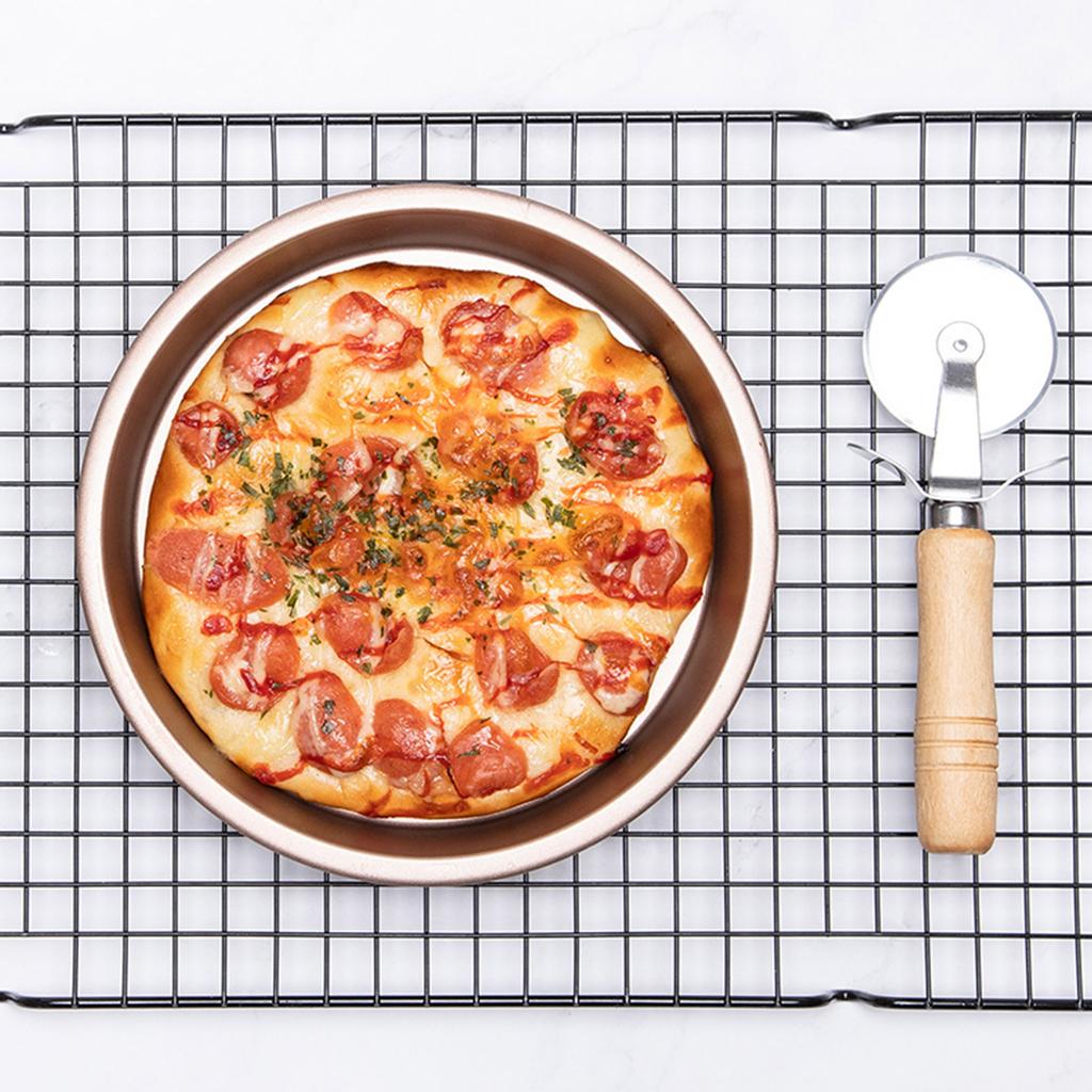 Round Pizza-Plate Tray Carbon Steel Baking Pan Dish Holder Home-Kitchen Baking Tool 6/8/10in Bakeware Tray Cooking Dish