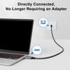 1.8m Long USB C To RJ45 Gigabit Ethernet Cable Braided Fast Speed Corded Internet Cord for Laptops Tablets
