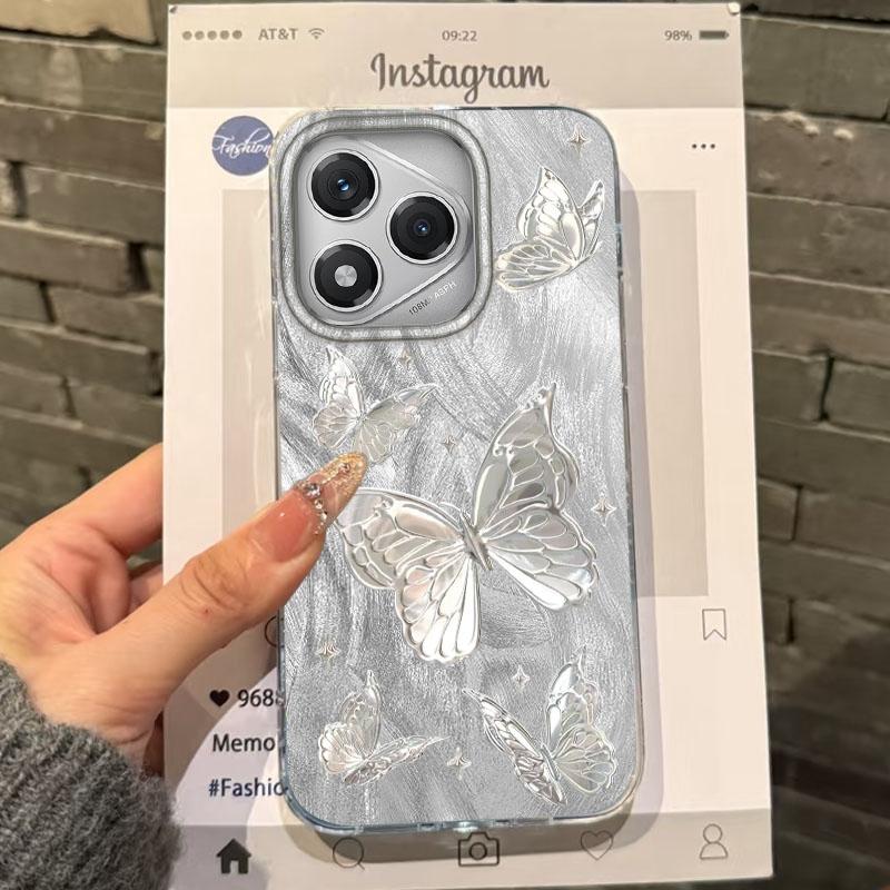 

Роскошный чехол для телефона с бабочкой для девочек и женщин для Honor 400 Pro X9c Magic7 Magic6 200 Lite Smart X9a X8a X8b X8c X7c X6c Fundas Cover Honor 400 белый