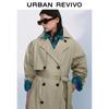 UR 2025 Fall Elegant Double-Breasted Belted Trench Coat