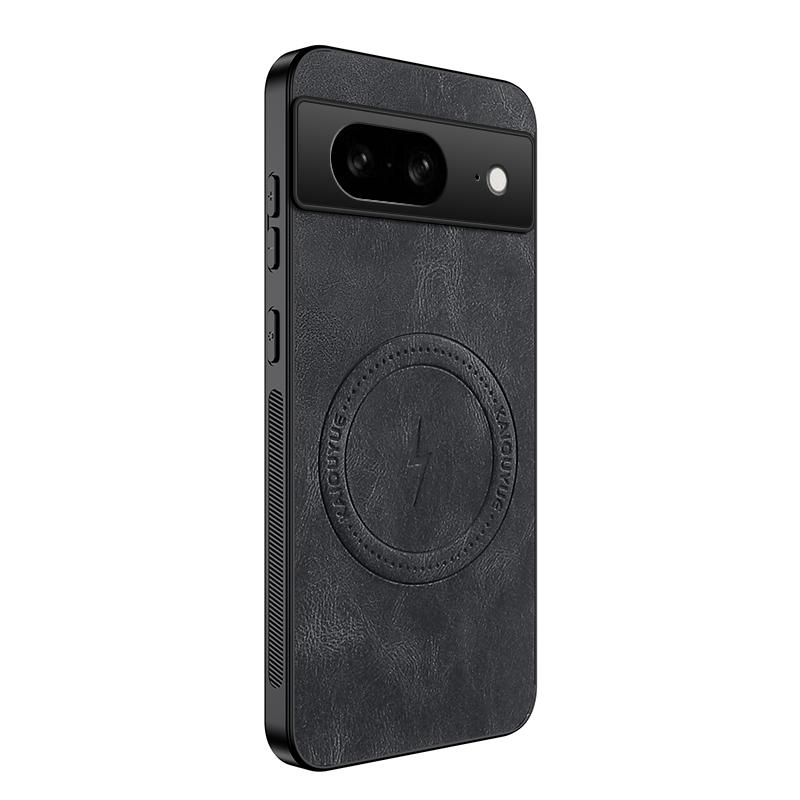 For Google Pixel 7 Sheepskin Magnetic Case For Google Pixel 7 Fashion Lightning Pattern Leather Phone Cover Capa For Google 7