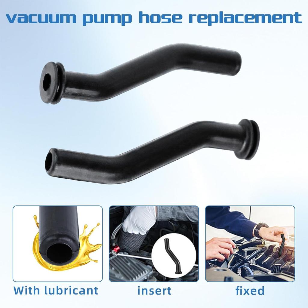 596163 Vacuum Hose Compatible with B&S, Replaces 593998 797408 | Rubber, 4 Pack, Fits B&S Single-Cylinder & V-Twin Engines, Lawn Mowers & Riding