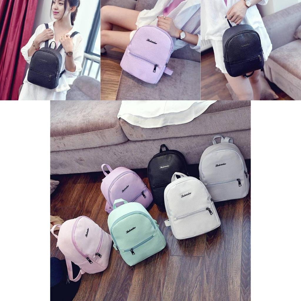 Women Lady Leather Mini Teenager Girls Stylish Outdoor Travel Shopping Backpacks