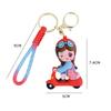 Cute PVC Electric Car Boy Girl Pendant Cartoon Hanging Ornament Couple Keychain Bag Pendant Bag Accessories