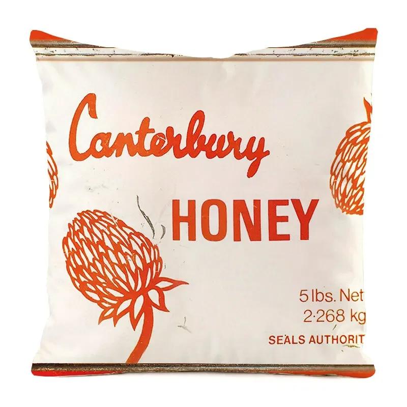 

Наволочка для домашнего декора с красочным принтом пчелы, полиэстер, чехол для диванной подушки для спальни, гостиной 66x66cm