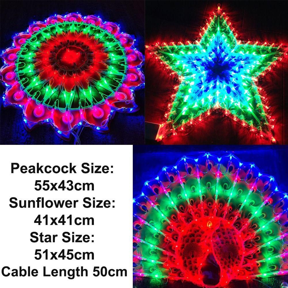 Plug-in Peacock Lights Sunflower Star Atmosphere Lights Fashion LED Lights  Holiday Party