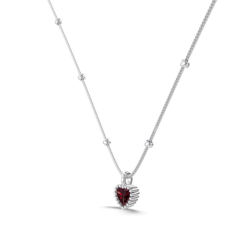 Xiaohongshu S925 Sterling Silver Love Heart Pendant Necklace - Light Luxury Christmas Series