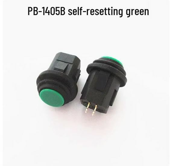 14MM Waterproof Self-Reset/Lock Button Switch - Red, Green, Black, Blue, Yellow, White